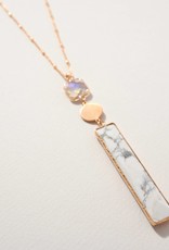 509 Broadway Natural Stone Bar Necklace