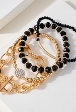 509 Broadway Chain Beaded Bracelet Set