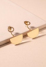 509 Broadway Semi Circle Dangling Earrings