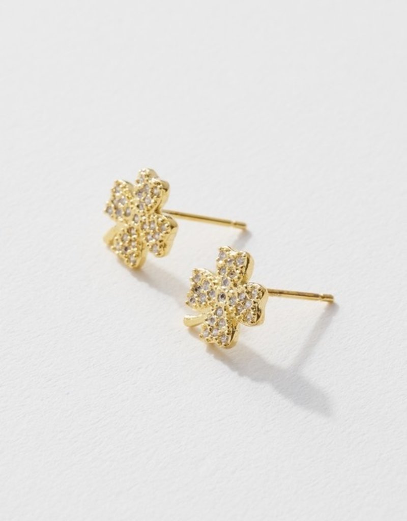 509 Broadway Four Leaf Clover Stud Earrings