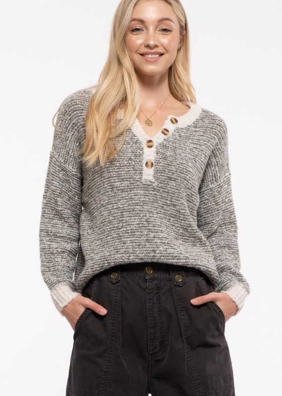 509 Broadway Marled Knit Pullover