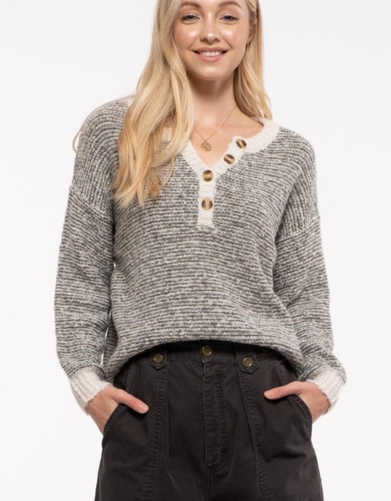 509 Broadway Marled Knit Pullover