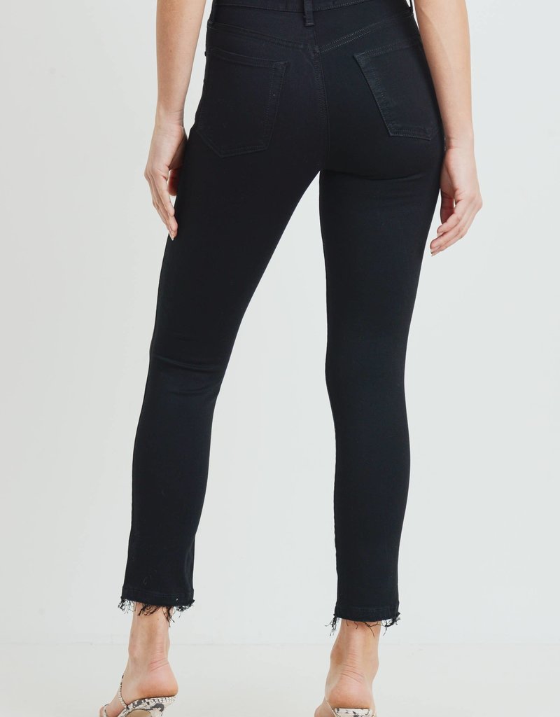 Just Black Denim High Rise Destructed Skinny