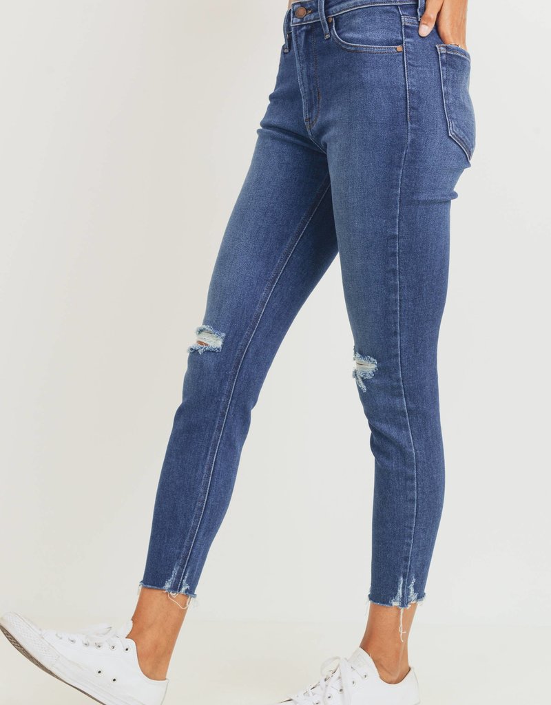 Just Black Denim High Rise Destroyed Skinny