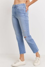 Just Black Denim Straight Leg With Knee Slits