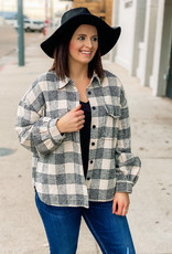 509 Broadway Classic Thick Checked Button Jacket