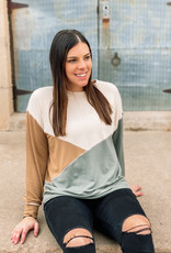 509 Broadway Stitched Color Block Pullover