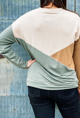 509 Broadway Stitched Color Block Pullover