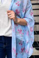 509 Broadway L/S Open Floral Print Kimono