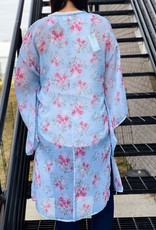 509 Broadway L/S Open Floral Print Kimono
