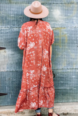 509 Broadway Floral print Long Kimono