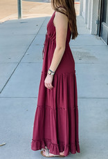 509 Broadway Tiered Ruffle Detail Maxi Dress