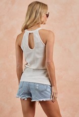 509 Broadway Cut-Out Halter Tank Top