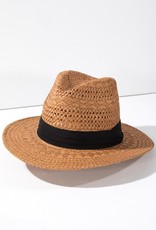509 Broadway Panama Hat w/ Black Tucked Ribbon