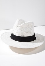 509 Broadway Panama Hat w/ Black Tucked Ribbon