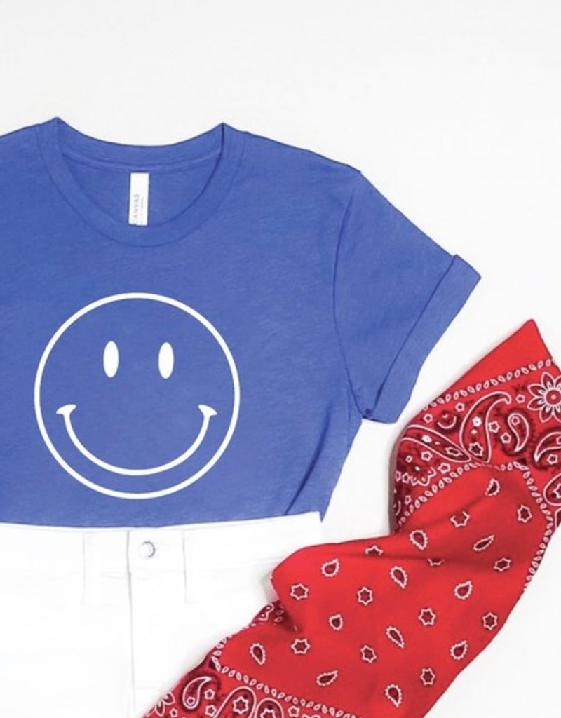 509 Broadway Smiley Face Relaxed Graphic Tee