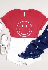 509 Broadway Smiley Face Relaxed Graphic Tee