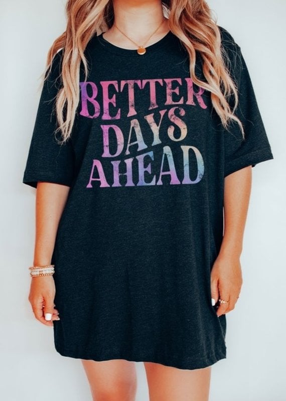 509 Broadway Retro Better Days Ahead Oversized Tee