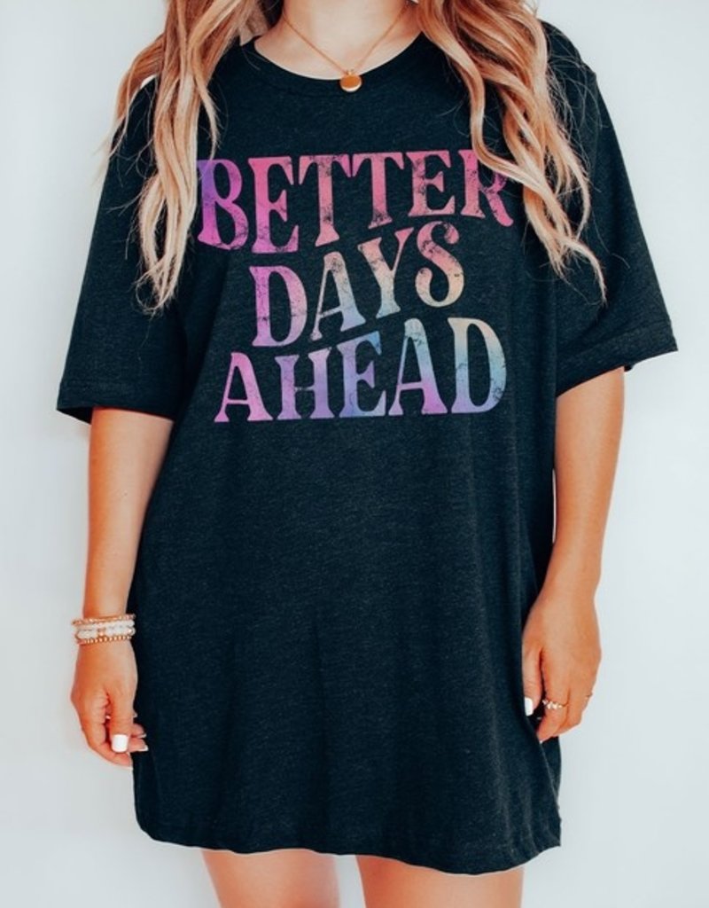 509 Broadway Retro Better Days Ahead Oversized Tee