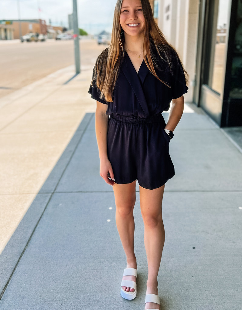 509 Broadway Surplice Front Romper