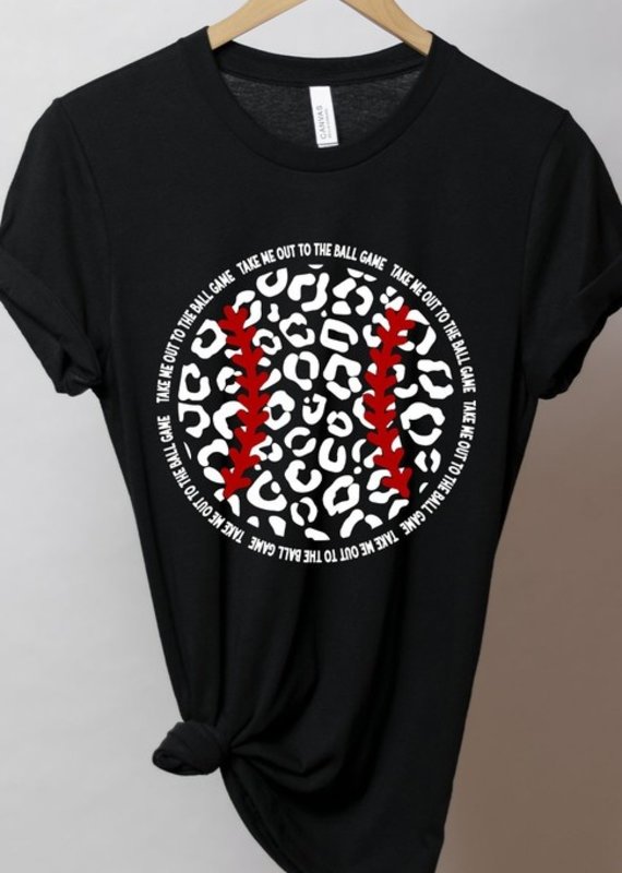 509 Broadway Leopard Baseball Graphic Tee