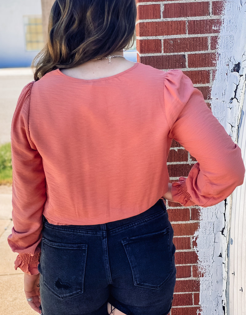 509 Broadway Smocked Hem Detail Blouse