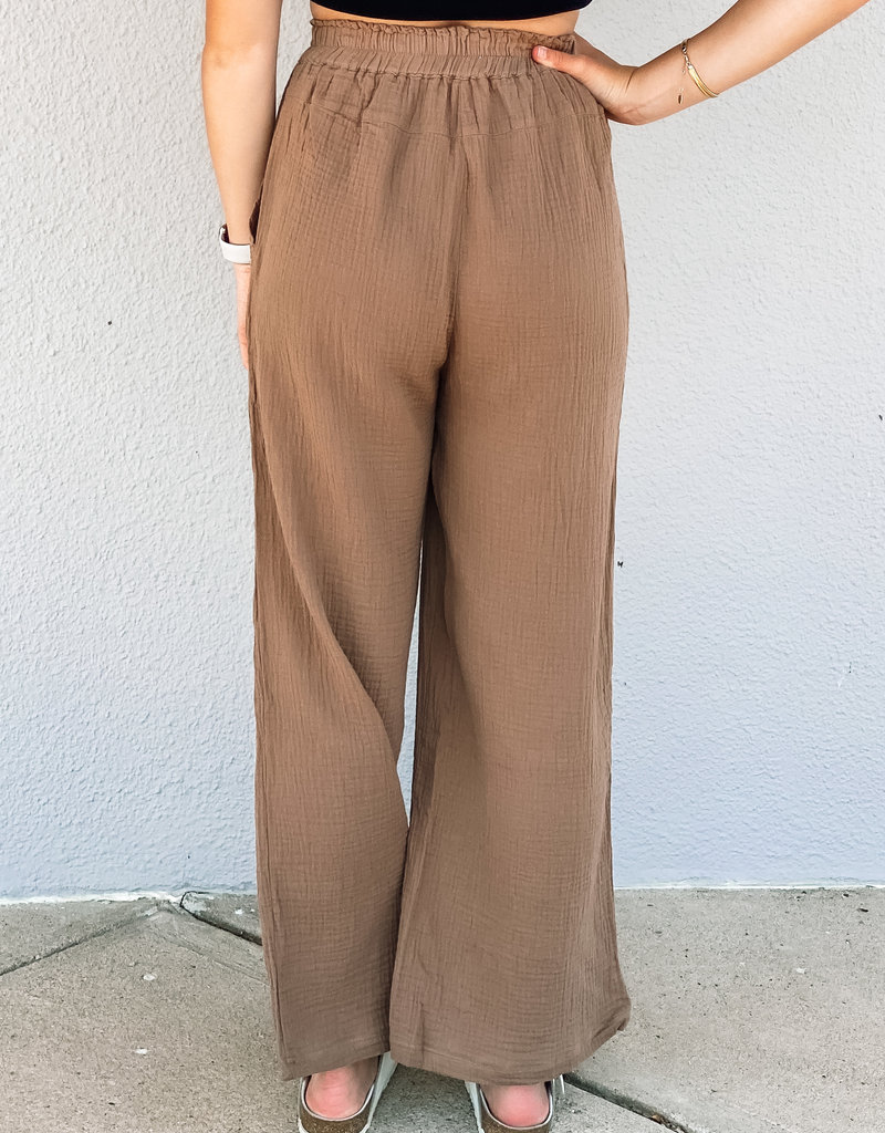 509 Broadway Gauze Waist Tie Pants