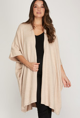 509 Broadway Drop Shoulder Front Open Cardigan