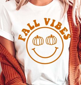 509 Broadway Fall Vibes Happy Face Tee