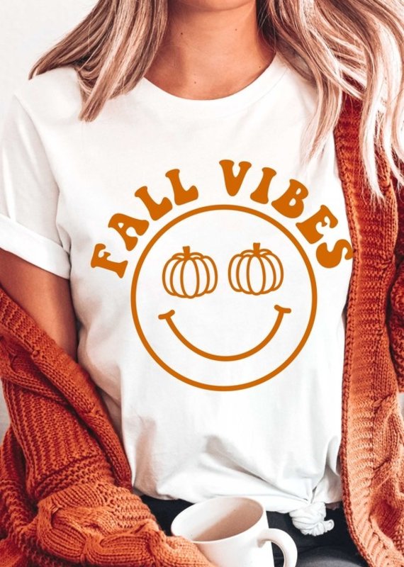509 Broadway Fall Vibes Happy Face Tee