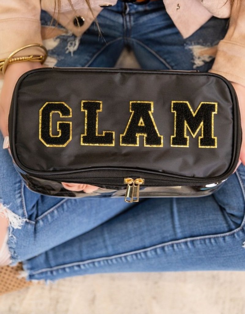 509 Broadway Glam Letter Clear Pouch