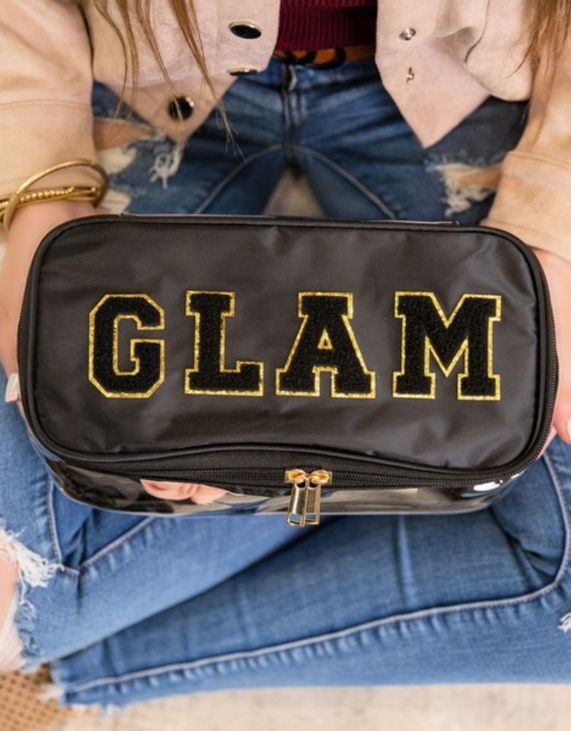 509 Broadway Glam Letter Clear Pouch