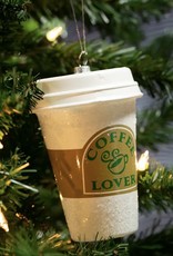 509 Broadway Travel Coffee Cup Glass Ornament