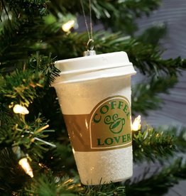509 Broadway Travel Coffee Cup Glass Ornament