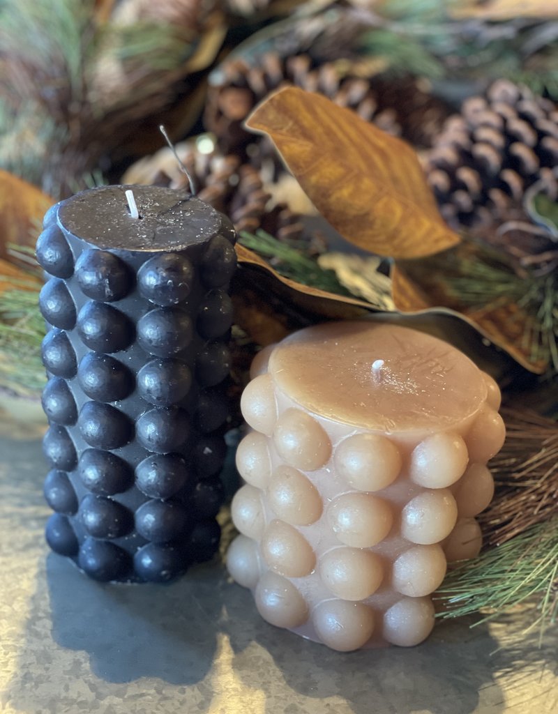 509 Broadway Unscented Hobnail Pillar Candle