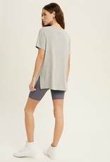 509 Broadway V-Neck Basic w/ Side Slits