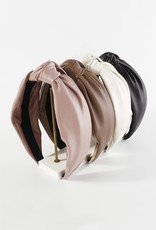 509 Broadway Leather Top Knot Headband