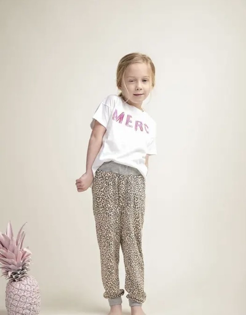 509 Broadway Girls Leopard Print Joggers