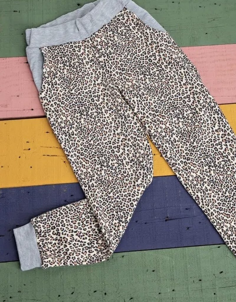 Women's Cinch Bottom Sweatpants Christmas Leopard Snowman Printed