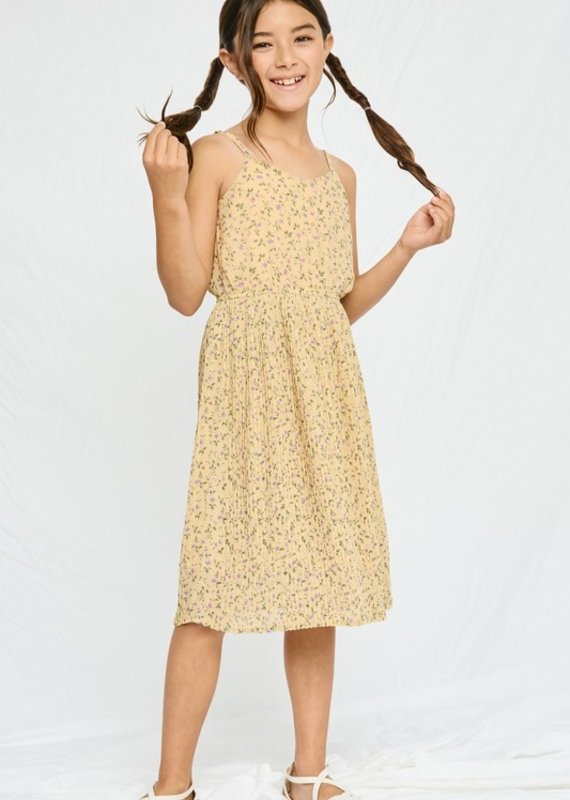 509 Broadway Girls Pleated Skirt Sleeveless Cami Dress