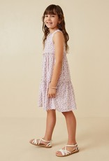 509 Broadway Girls Ditsy Floral Ruffle Neck Tiered Tank Dress