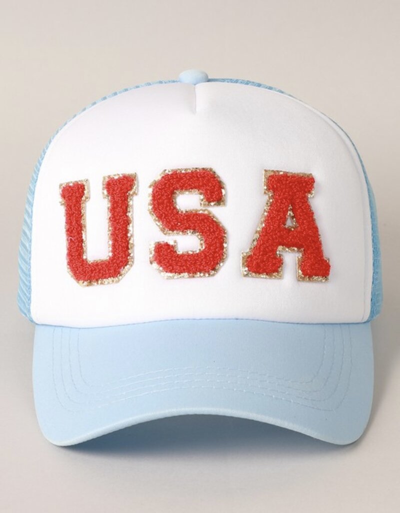 509 Broadway USA Chenille Patched Trucker Hate