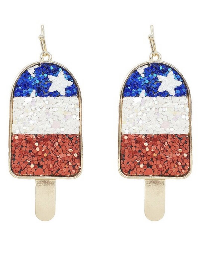 509 Broadway USA Glitter Ice Cream Hook Earring