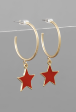 509 Broadway Star Dangle Hoops