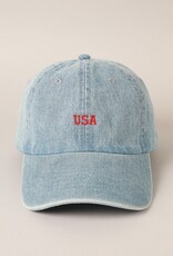 509 Broadway USA Embroidered Denim Hat