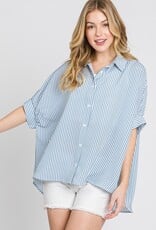 509 Broadway Boxy Oxford Button Down Shirt