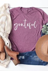 509 Broadway Grateful Cursive Graphic Tee