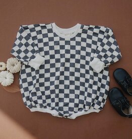 509 Broadway Checkered Bubble Romper