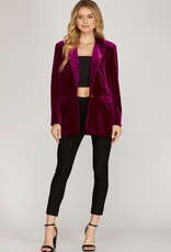 509 Broadway Velvet Holiday Blazer