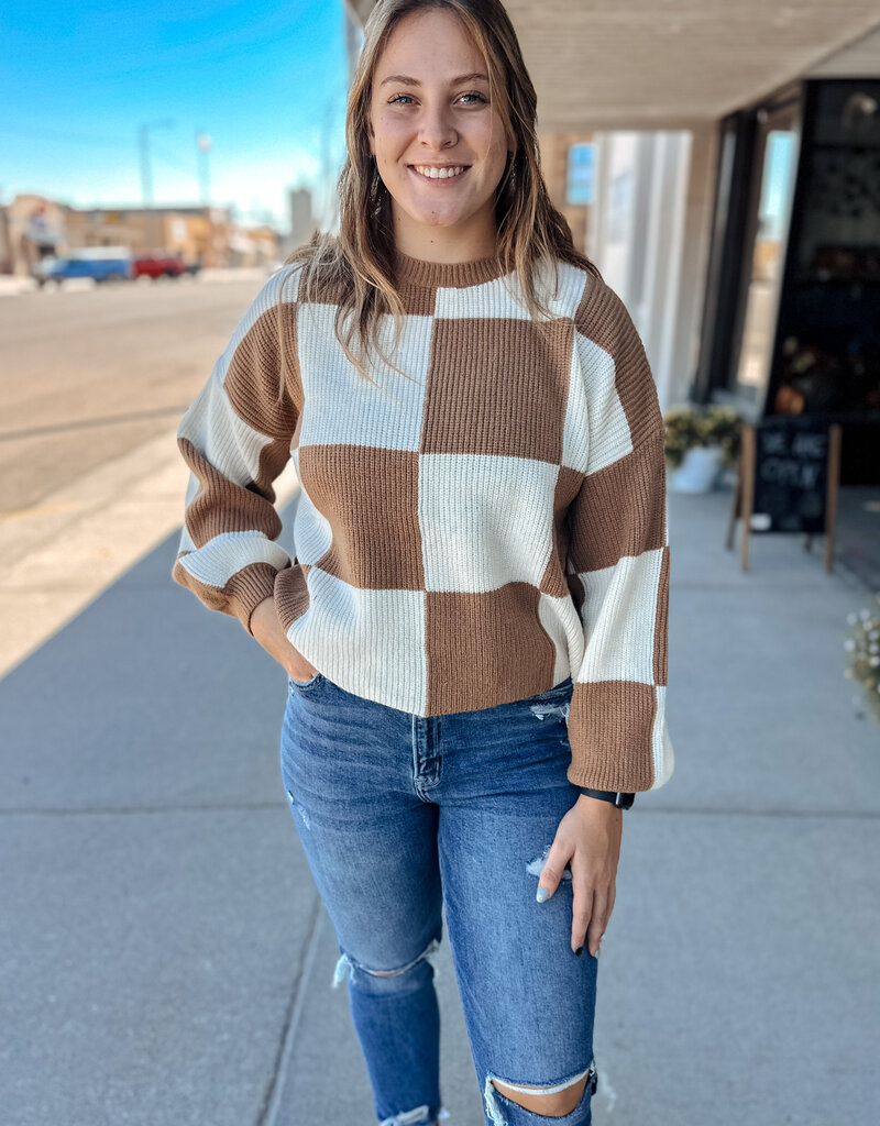 509 Broadway Checkered Sweater